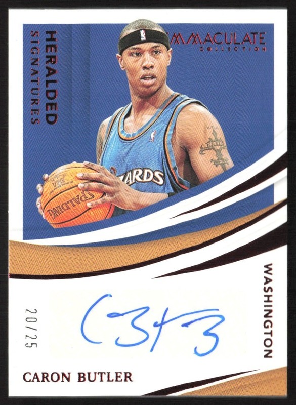 2020-21 Immaculate Heralded Signatures Red 20/25 Caron Butler Auto #HS-CBT GS1