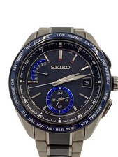SEIKO Solar Watch Analog Stainless Navy 8B63 0AN0