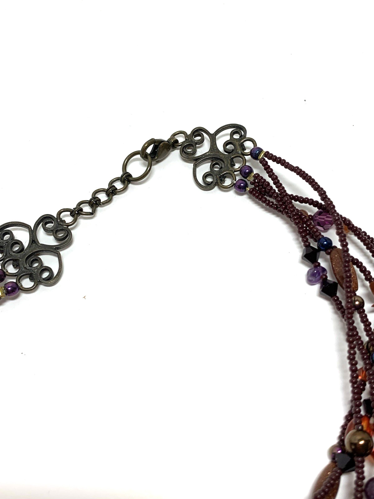 SORRELLI Signed Crystal Multi-Strand Necklace Cho… - image 9