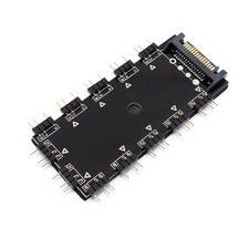 5V/3Pin ARGB Fan PWM HUB 1 To 12 Multi Way PWM Cooler Fan Hub Splitter SATA New