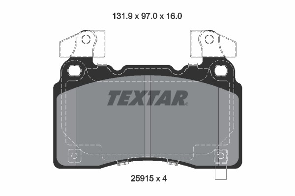 2x ✅Fits TEXTAR 2591503 Brake Pad Set, disc brake 2591503 Brake pads ⭐UK Seller⭐