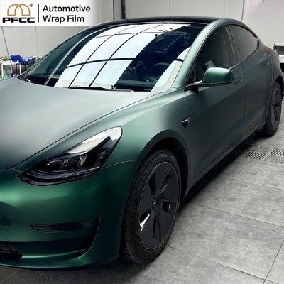 5ftx50ft PET Car Wrap Vinyl Matte Venom Green Air Release Bubble Free Full Roll