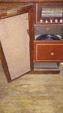 Vintage Radio Cabinet, The Magnavox Co. Vinyl Record player Cabinet -Free Ship