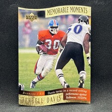 Terrell Davis DIE CUT Memorable Moments 1997 Collector's Choice #3 Broncos