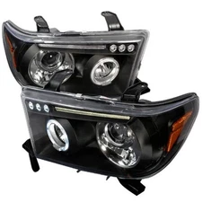 Spec-D Tuning 2LHP-TUN07JM-TM Halo LED Projector Headlights for 07 to 11 Toyo...