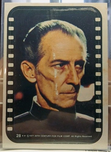 1977 Topps Star Wars Stickers #28 Peter Cushing as Grand Moff Tarkin