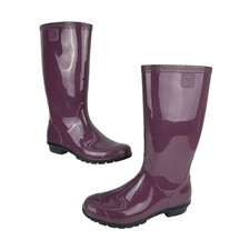 UGG Women's Tall Rain Boots 8 Purple Waterproof Pull On