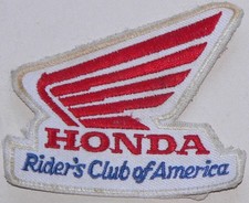 patch Honda Riders Club of America red white bluenylon fabric embroidered sew-on