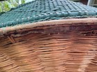 Antique Green Painted Hinged Basket with Lid 19th Century Rustic Farmhouse  — photo 9