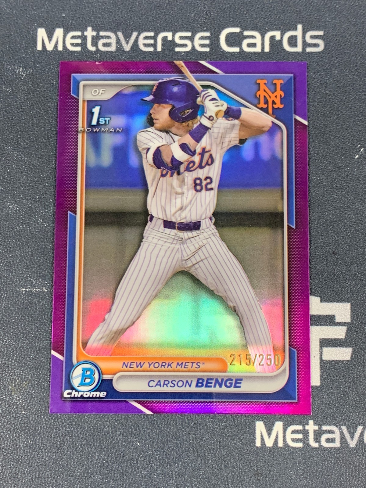 2024 Bowman Chrome Draft 1st Carson Benge Purple Refractor /250