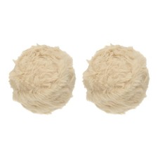 35yds Faux Fur Yarn, 2 Skeins 50g 0.4"OD Fuzzy Yarn Fluffy Yarn, Gray Tea