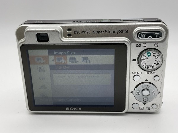 Sony Cyber-shot DSC-W120 12.1MP Digital Camera – Silver – Battery
