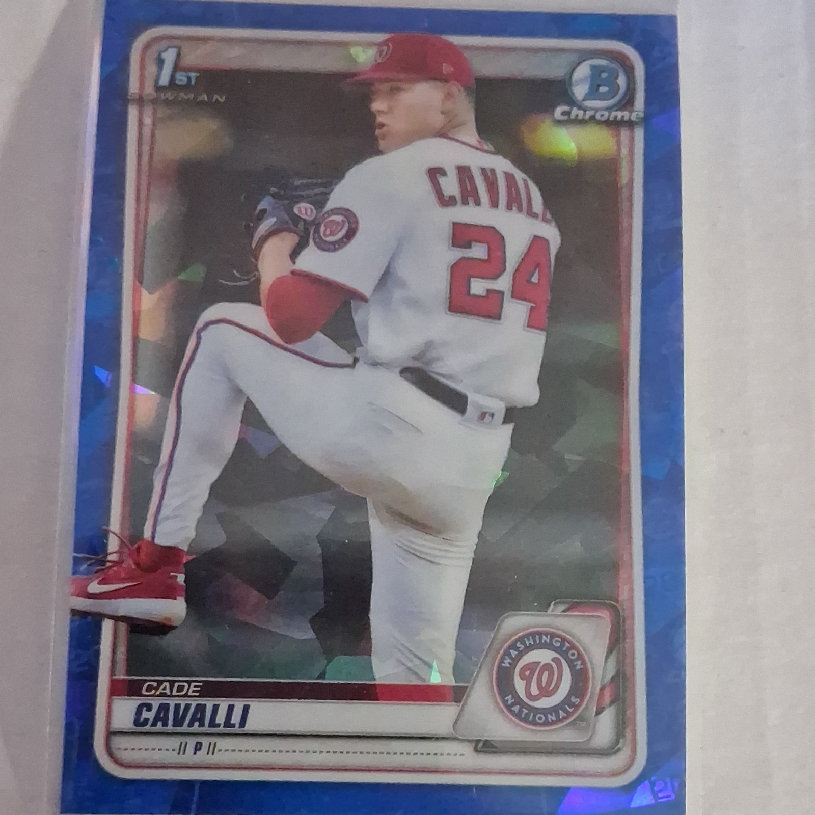 2020 Topps Bowman Chrome Sapphire Cade Cavalli BD-24 Nationals Card