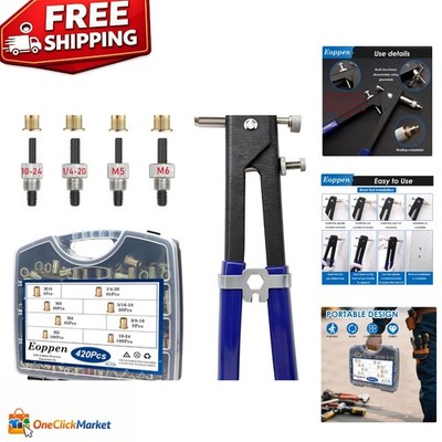 500-Piece Rivet Nut Tool Kit with Mandrels & Rugged Case for Professionals
