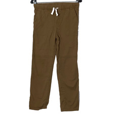 Cat  Jack Pants Boys Size 14 Khaki Tan Reinforced Knee Drawstring Straight