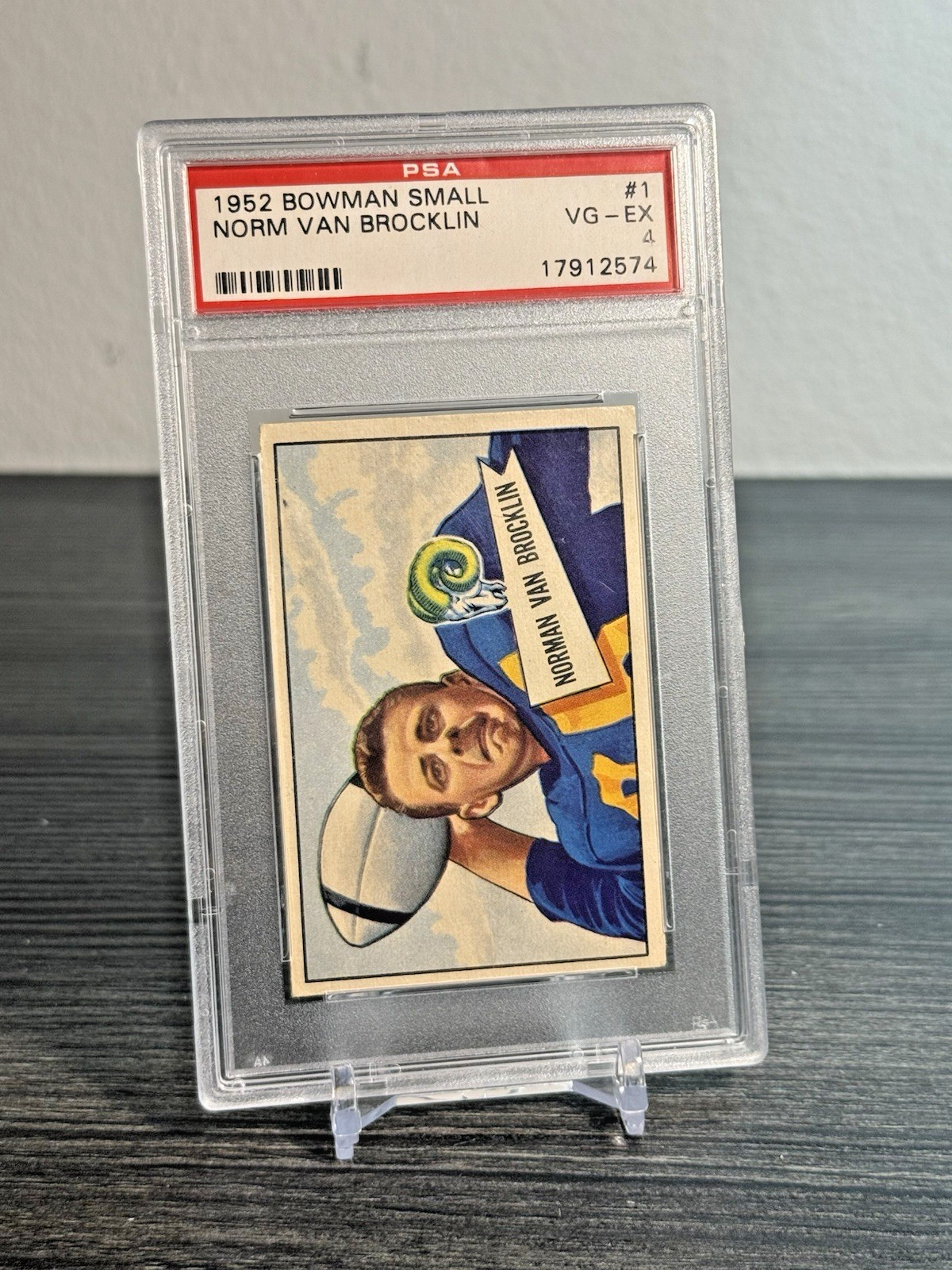 Norm Van Brocklin - 1952 Bowman Small #1 - PSA 4