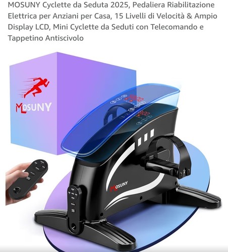 Cyclette Seduta Pedaliera Riabilitazione Elettrica Anziani Casa Display LCD