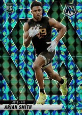 2025 Panini Mosaic Choice Peacock #399 Arian Smith Rookie RC Case Hit SSP