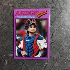 2026 Topps Heritage Purple Border Yainer Diaz Astros SP # 219