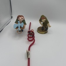 Vintage Disney Hunchback of Notre Dame Quasimodo Figure Toy Lot Twist Straw 90s