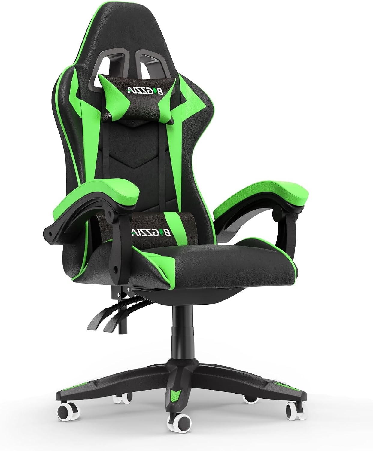 Gaming Chair with Lumbar Support, Comfy Gamer Chairs Black Green