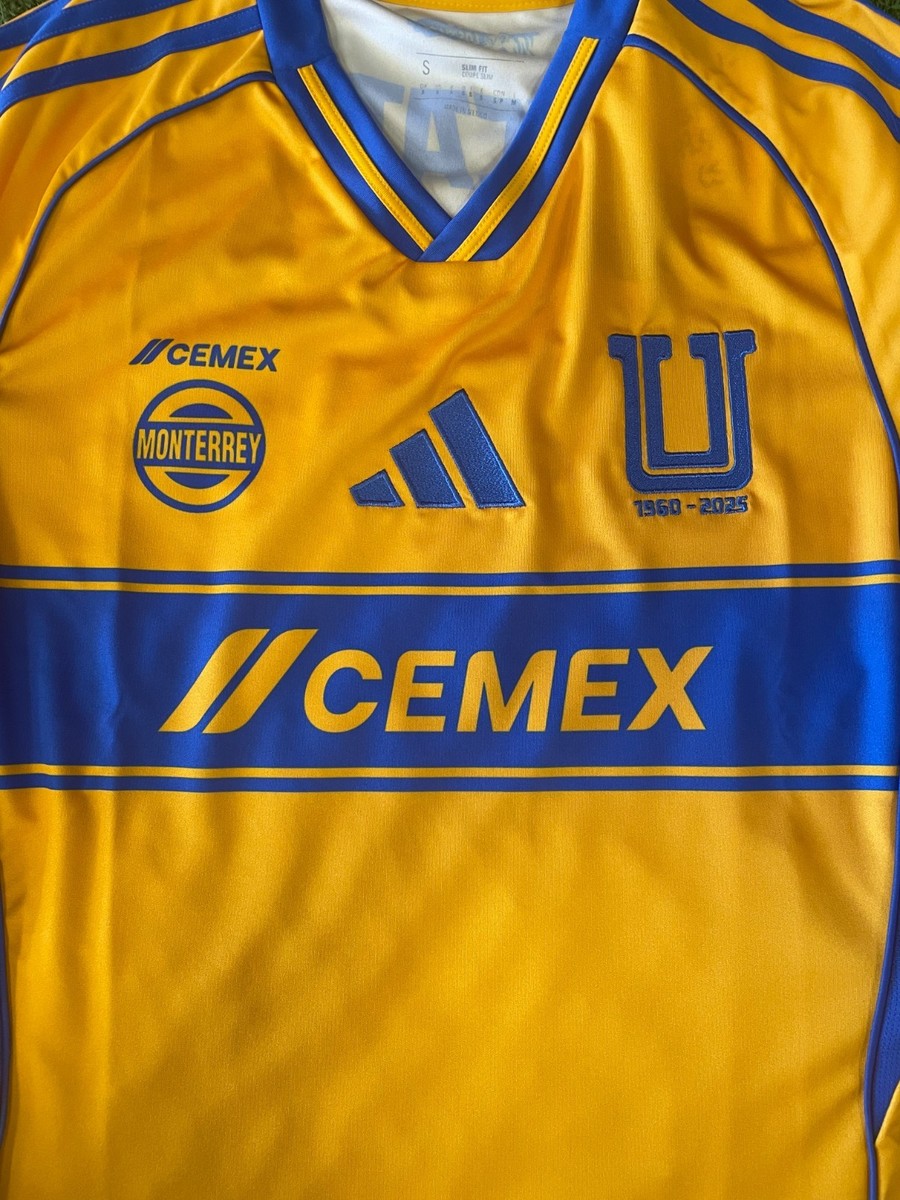 adidas Tigres UANL 25/26 Home Jersey - Yellow/Blue | eBay