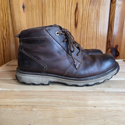 Caterpillar Boots Mens Size 12 Wide Brown Steel Toe Work  display picture 1