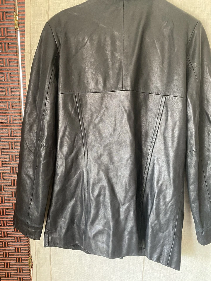 Chaqueta para mujer Lady Hathaway 100 % cuero negra talla grande Foto 2 de 4