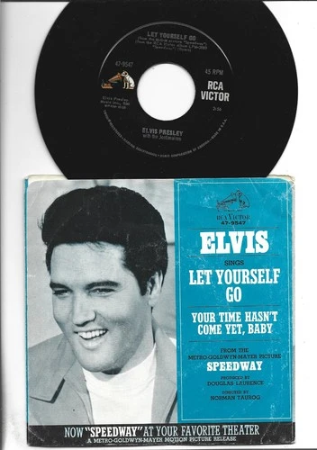 ROCKABILLY MOD 45  w/PIC SLEEVE- ELVIS PRESLEY - LET YOURSELF GO - HEAR 1968 RCA