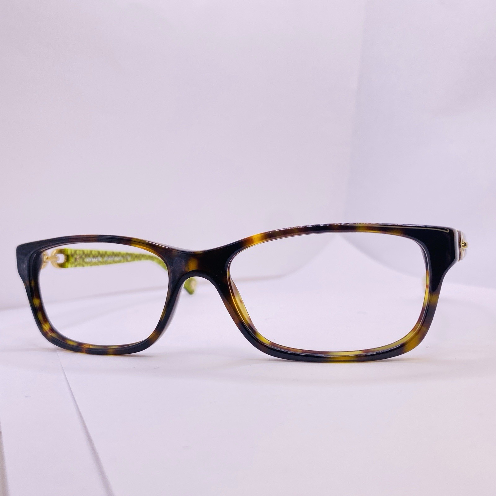 Coach Eyeglasses HC 6052 Fannie 5232 Dark Tortoise Green 52 [] 16 135 MM Gold thumbnail 2