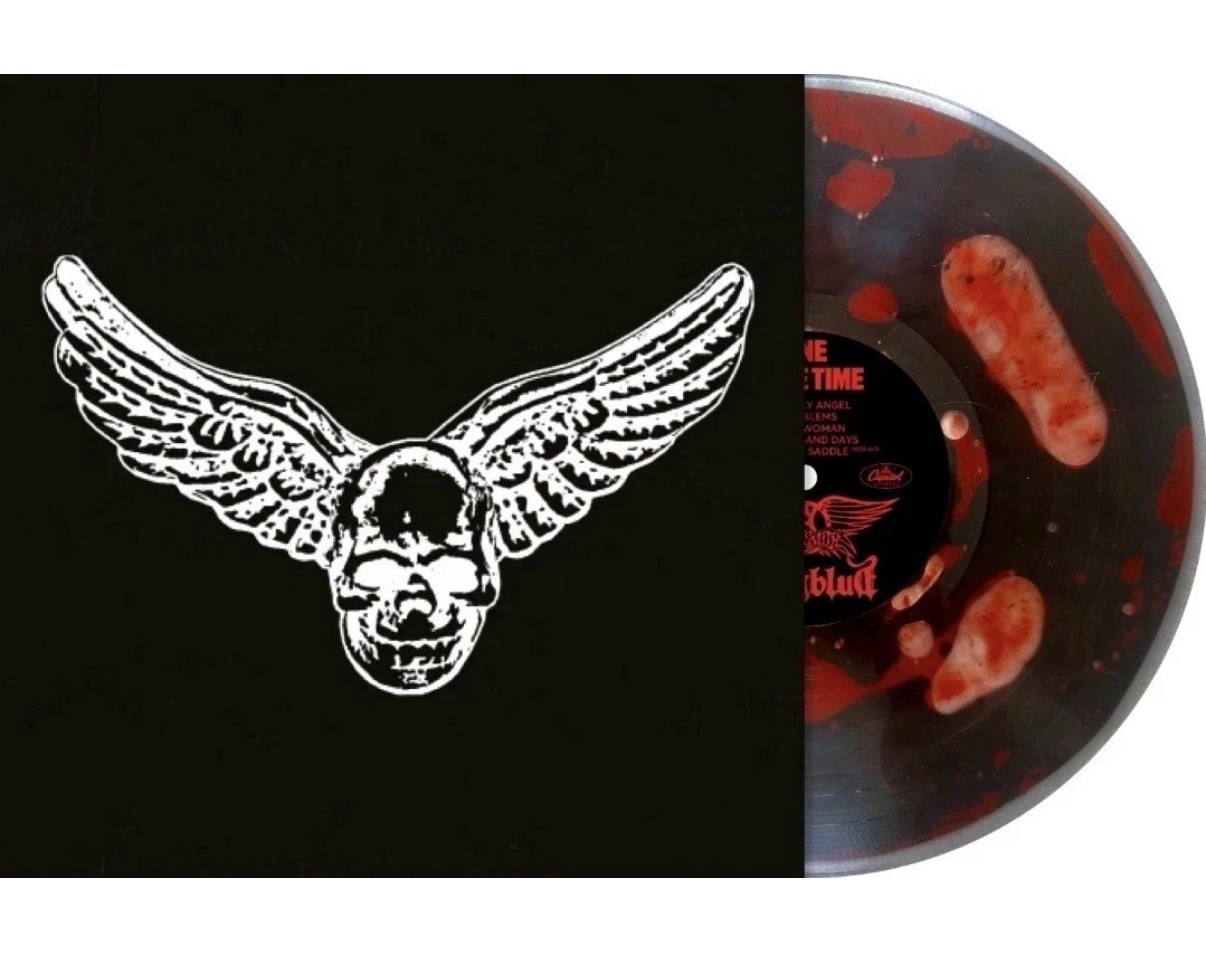 Aerosmith & YUNGBLUD - One More Time Limited Liquid Filled Vinyl In Hand