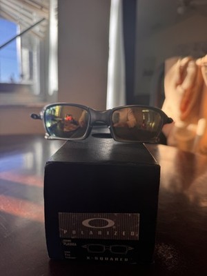 Oakley X-Squared Plasma Titanium Fire Iridium Polarized Sunglasses