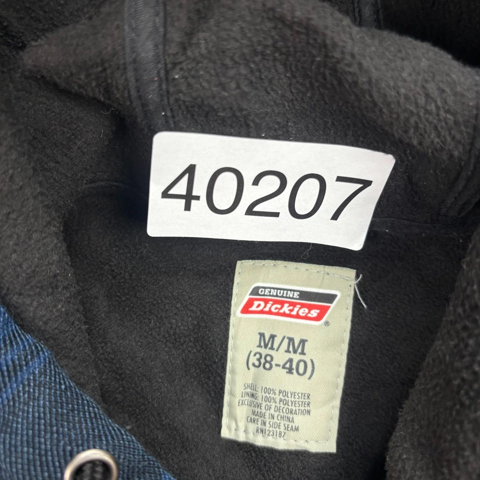 Jaqueta Dickies Adulto Azul Médio Trabalho Desgaste Forrado de Lã Casaco com Capuz Masculino - Imagem 4 de 4