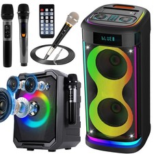 Portable Wireless Party Speaker with Multicolour LED Lighting DJ Party