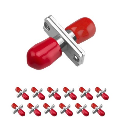 12 PCS Simplex ST Fiber Optical Adapter To Single Mode Metal Coupler Connector