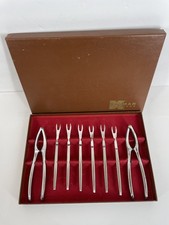 Vintage Kalmar Designs Nut Cracker & Cocktail Seafood Forks Set 10 PC in Box