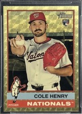 Marketplace image: 2025 TOPPS CHROME HERITAGE COLE HENRY 1/1 ROOKIE SUPERFRACTOR #697