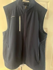 Zero Restriction Z700 Vest Men’s XL Blue Full Zip Lightweight Golf EUC No LOGO