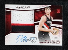 2024 Immaculate Premium International Red 14/15 Donovan Clingan Patch Auto 19fe