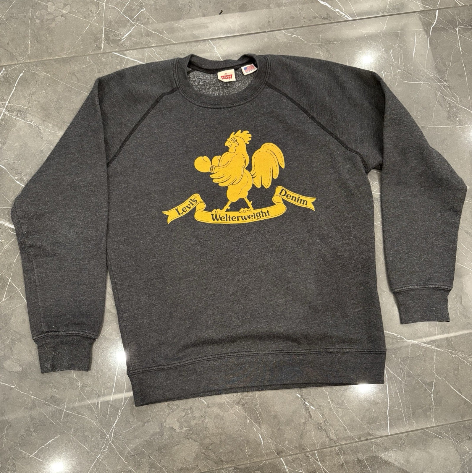Levi's Vintage Clothing LVC Rooster Pugilist Crewneck Sweatshirt Medium Boxing