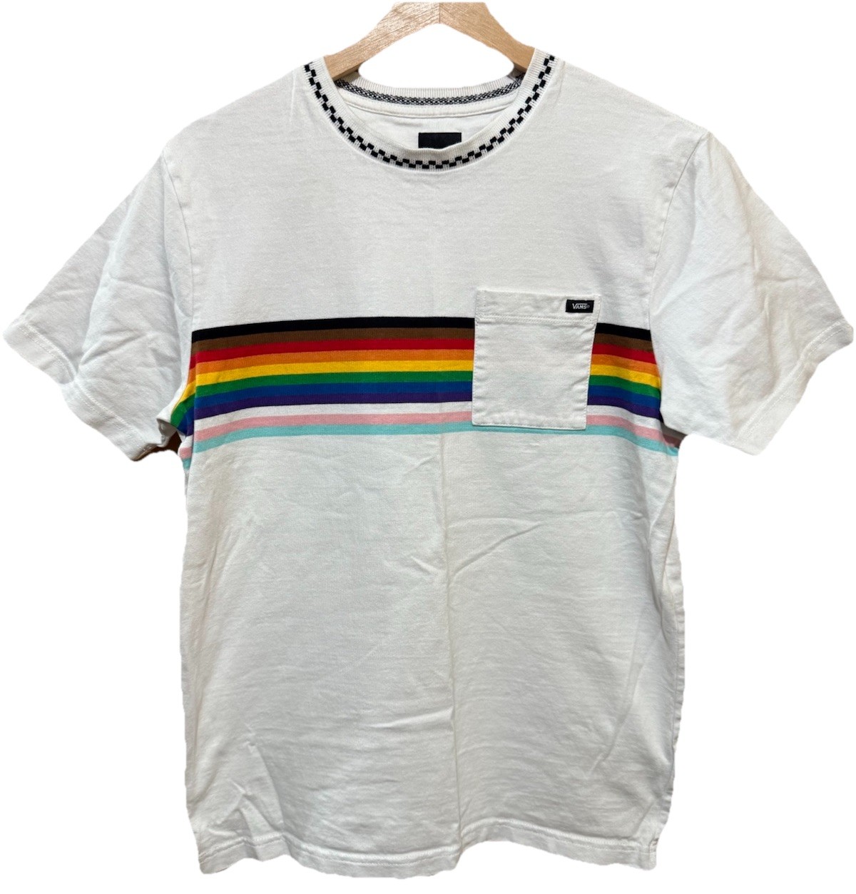 VANS RAINBOW PRIDE S-S KNIT TEE SHIRT LGBTQ+LIMITED EDITION US SIZE SMALL NWOT