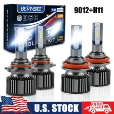9012 H11 LED Headlight Fog Light Bulbs Combo Set Bright For GMC Acadia 2013-2019