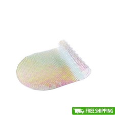 Jumbo Iridescent PVC Bath Rug Anti Slip Suction Cup Base Spa Mat Self Draining