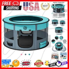 Playpen for Dogs, 44"*44"*24" Large Foldable Pet Indoor Outdoor Exercise Pen ...