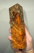 Stabilized K G Amboyna Burl Knife Blank 5.35 x 1.50 x 1.20 190