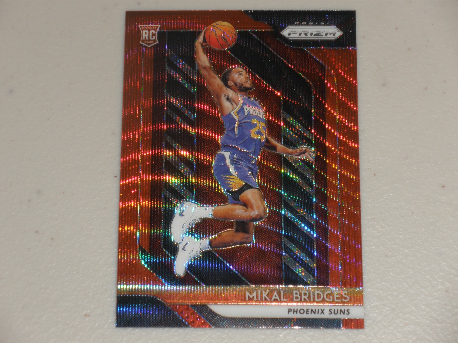 2018-19 Panini Prizm Ruby Wave Prizm #289 Mikal Bridges Rookie RC