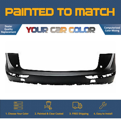 For 2009-2017 AUDI Q5; Rear Bumper Cover; w/o S-Line Pkg Painted to Match