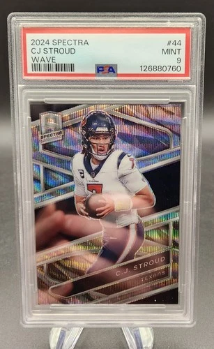 2024 Panini Spectra CJ Stroud #44 Wave SP #9/11 PSA 9 Houston Texans
