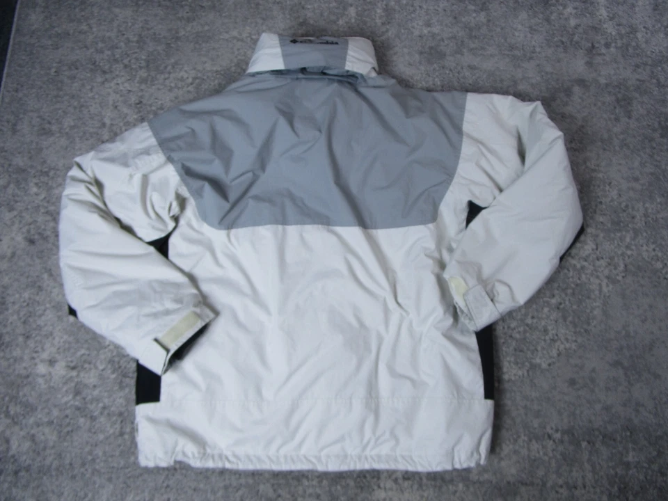 Columbia Chaqueta de Nieve Para Hombres Grande Intercambio 3 en 1 Blanco/Gris Bloque de Color Esquí Foto 2 de 4
