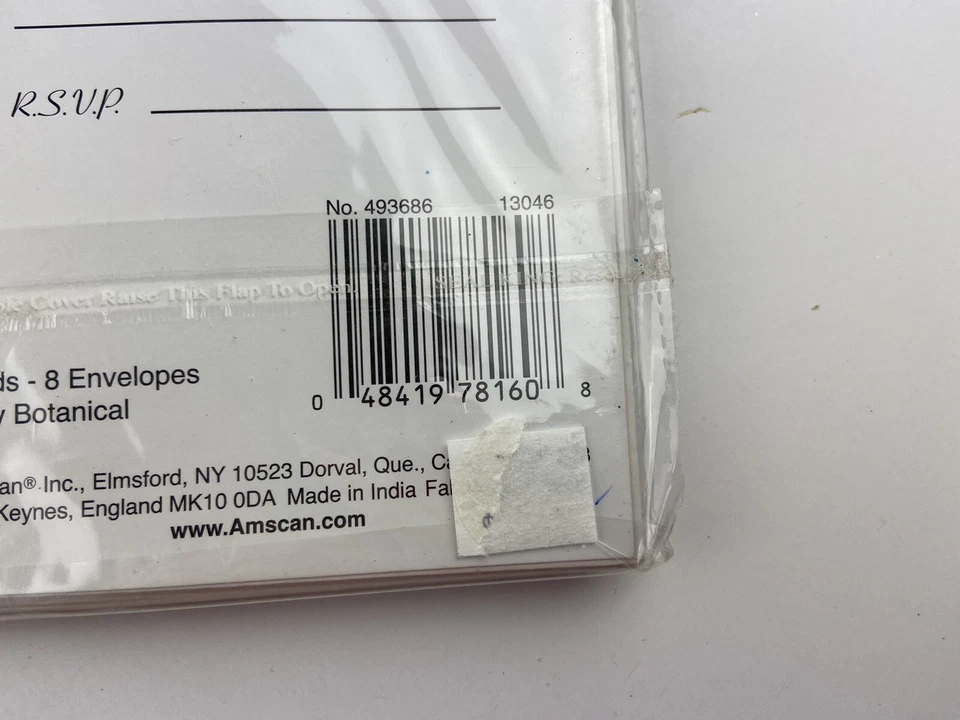 Lote De 5 Invitaciones Botánicas De Fiesta De Navidad Botánicas De Pascua Foto 4 de 4